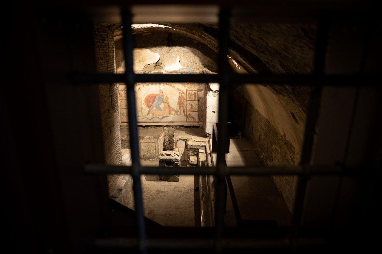 The Barberini Mithraeum has reopened following restoration. Guided tours take place on Saturdays only. For information, visit barberinicorsini.org. Photo: Alberto Novelli / Gallerie Nazionali di Arte Antica