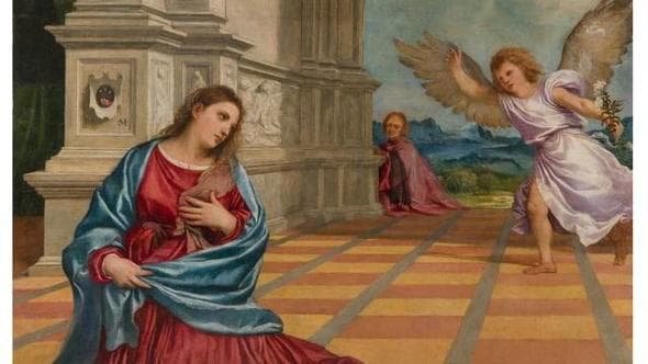Annunciazione accanto all' Amor Sacro e profano: Tiziano raddoppia
