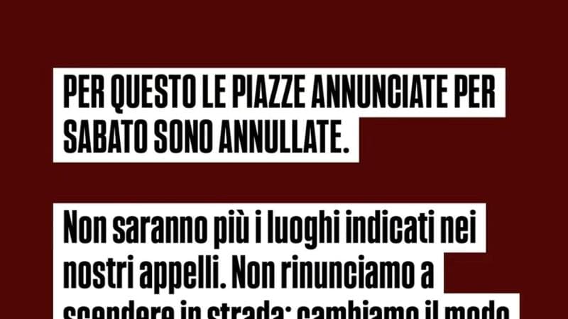 Piazze blindate, la risposta del Movimento1710: “Cortei annullati, vi diremo noi dove e quando”