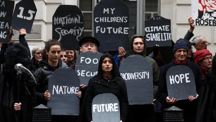 London, 21 October: climate protest