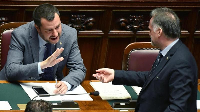 Matteo Salvini con Massimo Garavaglia