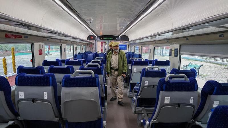 A coach of the Vande Bharat Express train
