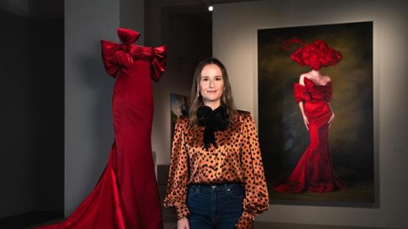 Aura: Valentino’s haute couture meets the mysterious, hidden faces of Ewa Juszkiewicz