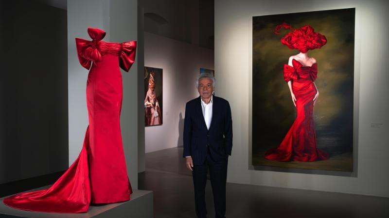 Giancarlo Giammetti at the exhibition “Aura” at PM23 in Rome