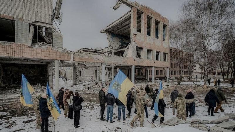 Ukrainian soldiers and relatives of fallen soldiers in Kharkiv (2025)