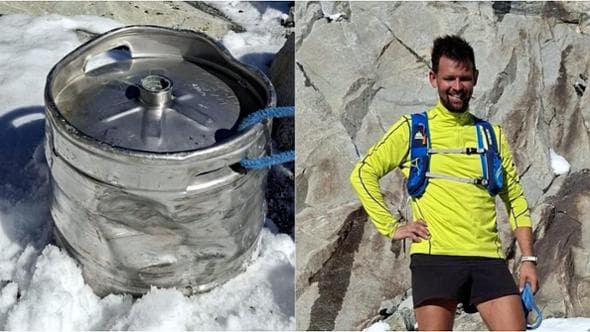 Alto Adige, runner ritrova su un ghiacciaio fusto di birra di 50 anni fa: è ancora buona