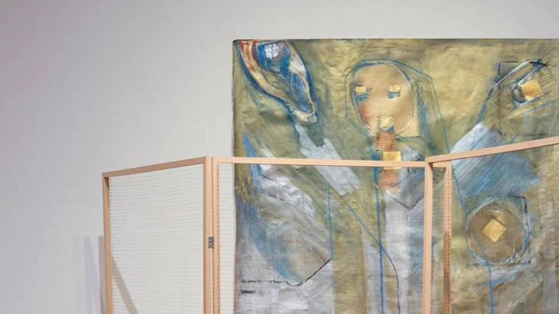 Works by Marisa Merz on display at the exhibition ‘Marisa Merz – La danza delle ore’