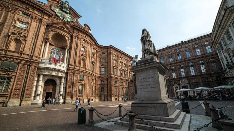 View of Palazzo Carignano from Piazza Carignano, Turin
