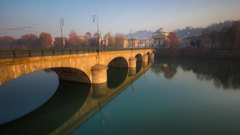 Ponte Vittorio Emanuele I, a bridge over the River Po, Turin.