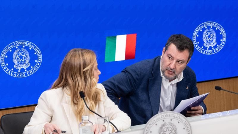 Giorgia Meloni e&nbsp;Matteo Salvini&nbsp;

