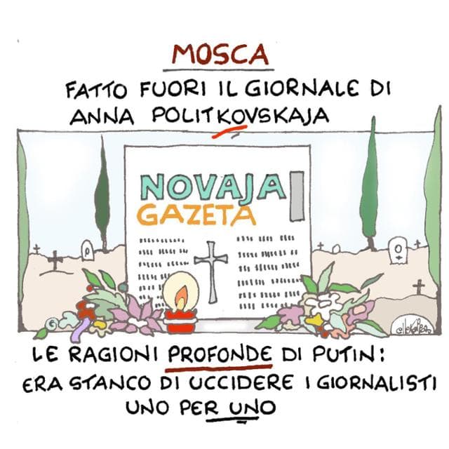 Novaya Gazeta e la vignetta di Ellekappa — Italy