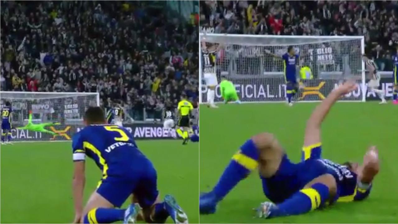 Juventus-Verona, la simulazione di Faraoni: Kean fa gol e lui si butta ...