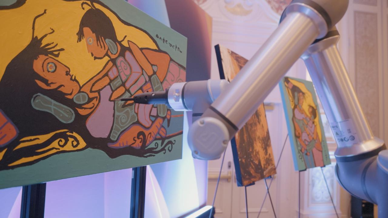 Robot Da Disegno Per Bambini – Giocattolo Educativo Con 100 Carte, 2 Penne E 12 Colori, Per Imparare A Dipingere Divertendosi (blu O Rosso Rosa)