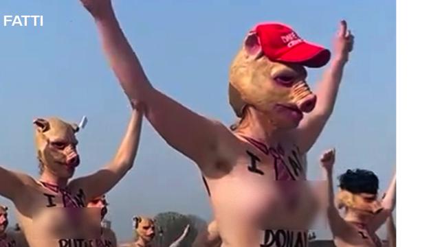 Femen protestano davanti al Louvre contro l'impunità nello scandalo Epstein