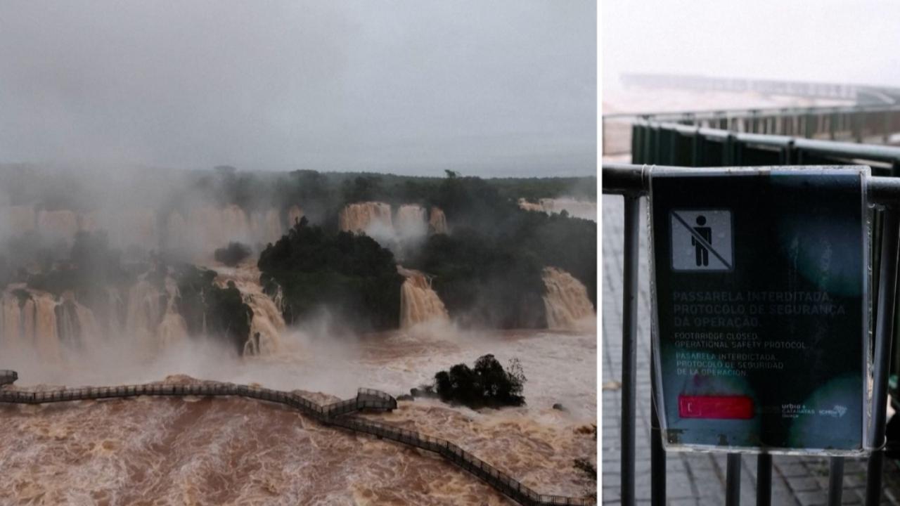 Brasile: piena record alle cascate dell'Iguazu, bloccato l'accesso ai ...